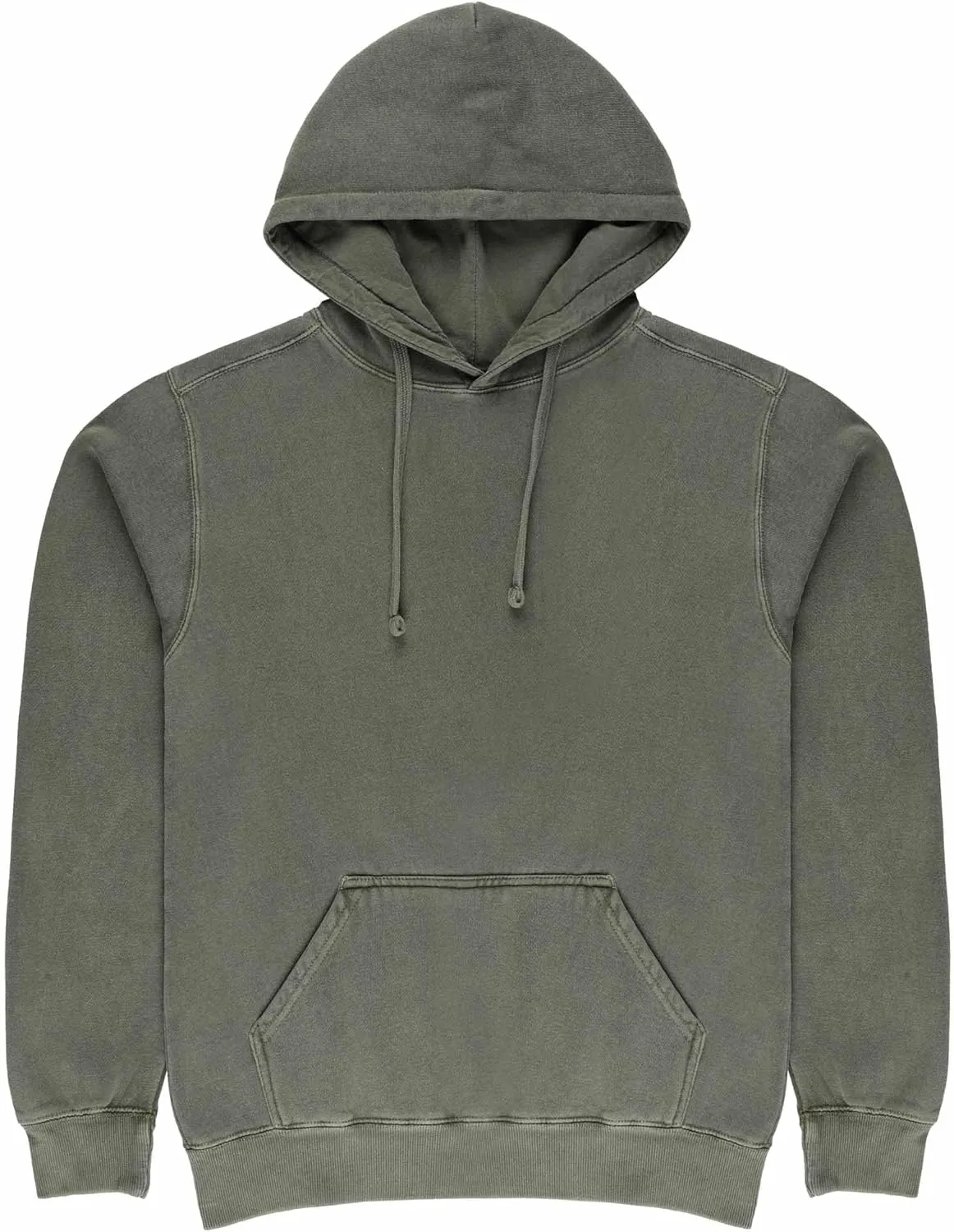 10oz Heavy Weight Pigment-Dyed Pullover Fleece Hoodie Relaxed Roomy Fit Cotton Blend Unisex Blanks Style 417