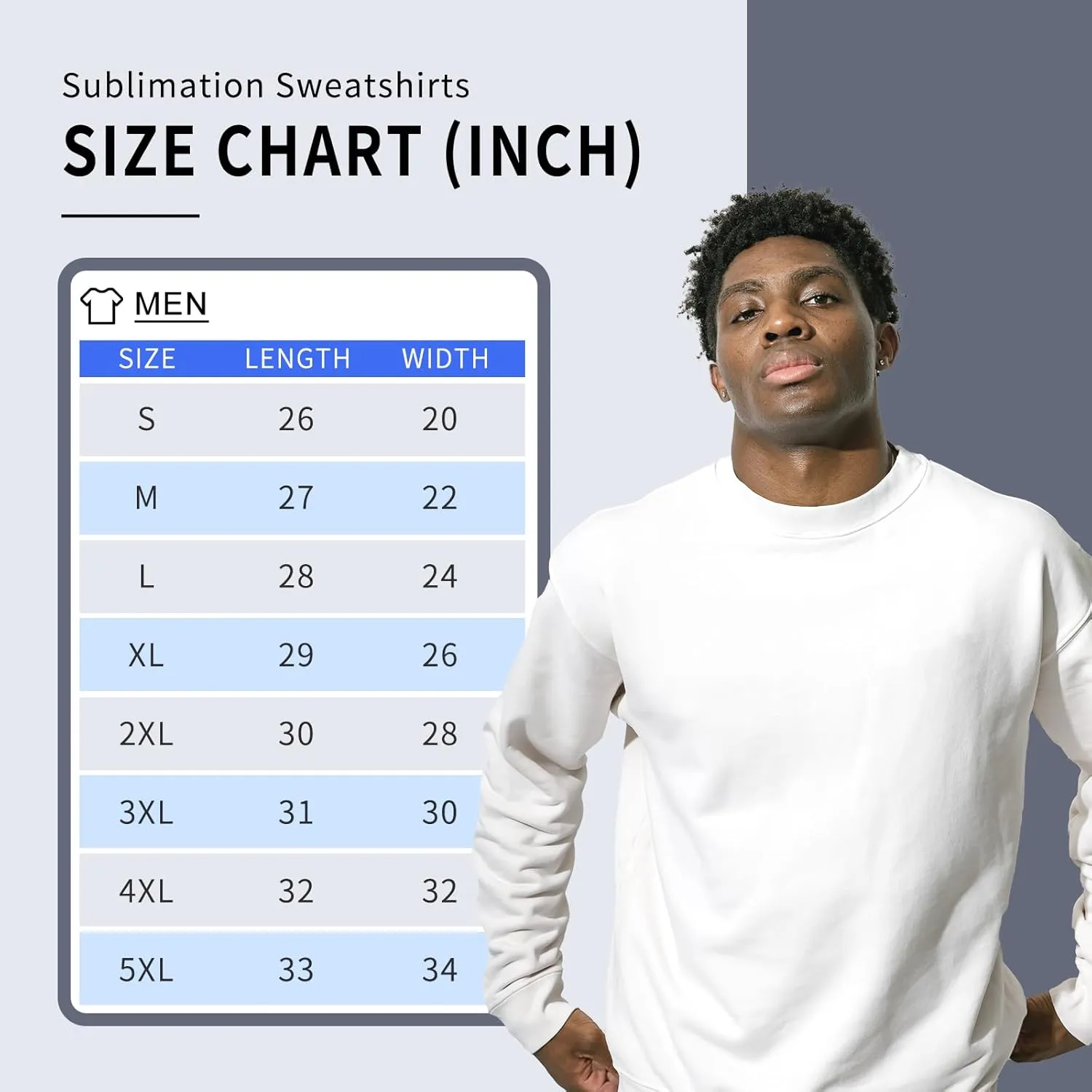 2 Pack Polyester Adult Crewneck Sweatshirt for Sublimation Heat Press White Blank Sweatshirt