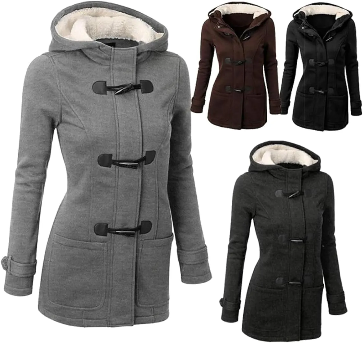 2pcs Warm Coat Casual Coats for Women Black Coats Daugter Thermal Coats for Women Women's Heated Coat