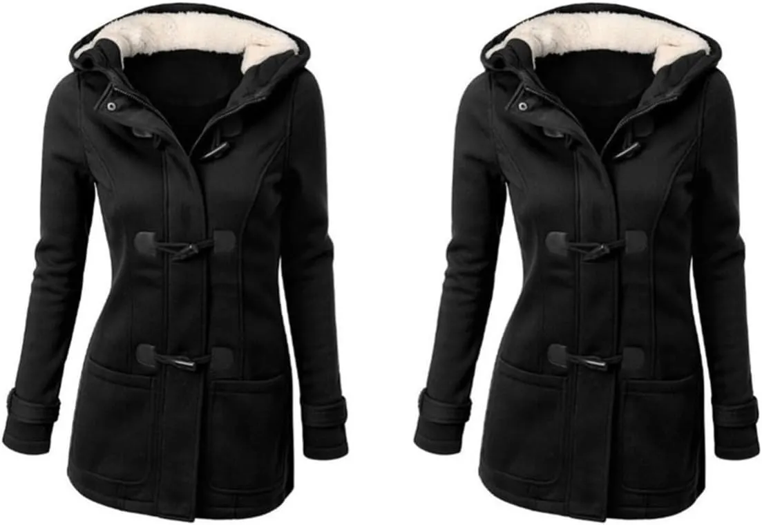 2pcs Warm Coat Casual Coats for Women Black Coats Daugter Thermal Coats for Women Women's Heated Coat