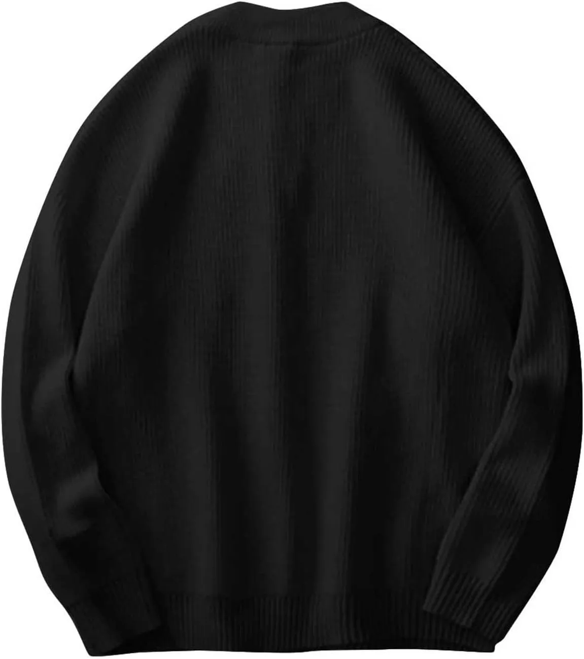 BIFUTON Sweaters for Men, Men's Crewneck Sweater Soft Casual Sweaters for Men Solid Color Classic Pullover Fleece Sweatshirts