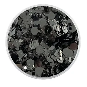 Biodegradable Metallic Black Glitter - Metallic Festival Glitter Mix (BioDarkness)