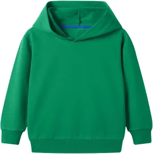 Black Hoodie For Kids Baby Girls Boys Long Sleeve Solid Hooded Sweatshirt Unisex Cute Cotton Crewneck Soft Cloths