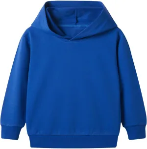 Black Hoodie For Kids Baby Girls Boys Long Sleeve Solid Hooded Sweatshirt Unisex Cute Cotton Crewneck Soft Cloths
