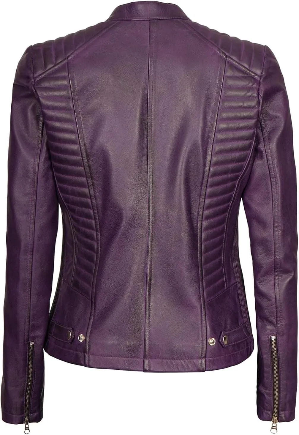Blingsoul Real Leather Jacket Women - Cafe Racer Style Womens Leather Jackets