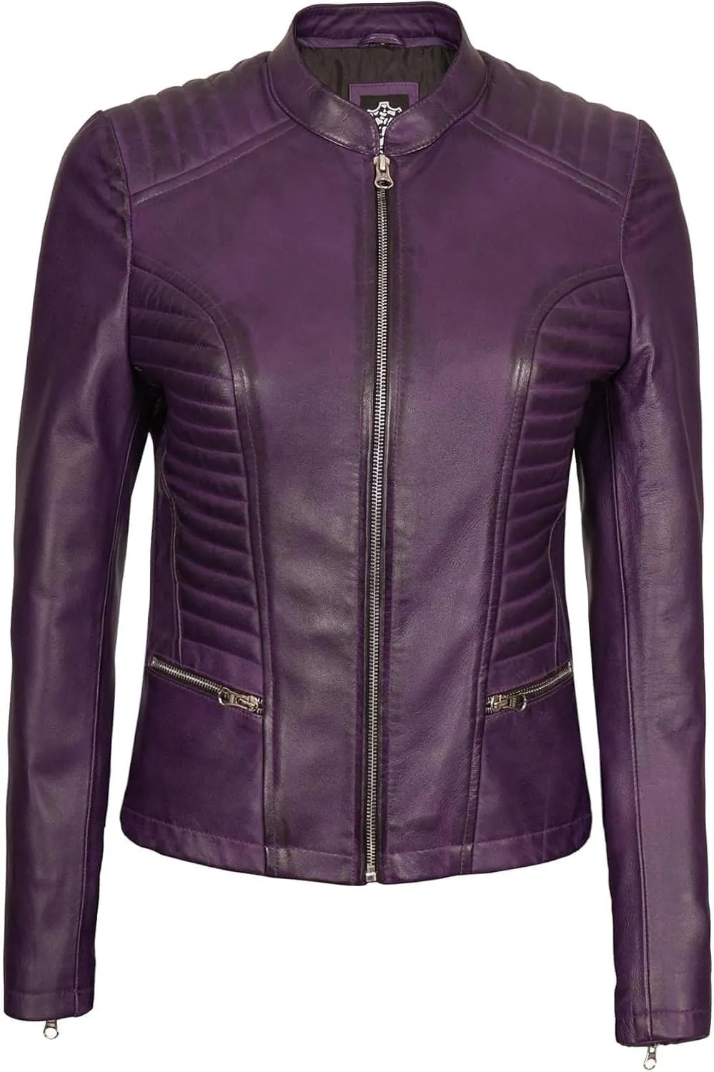Blingsoul Real Leather Jacket Women - Cafe Racer Style Womens Leather Jackets