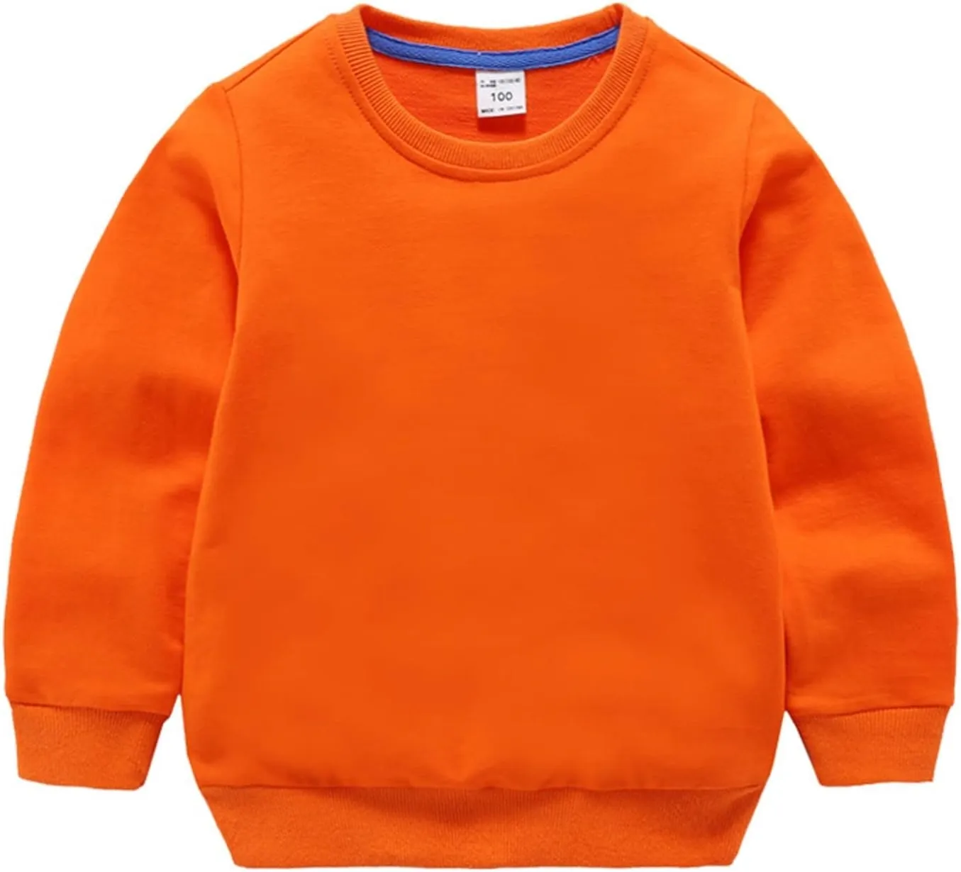 Boys Girls Crewneck Sweatshirts Kids Toddler Baby Sweatshirt Solid Cotton Soft Long Sleeve Uniform Shirts for Girls