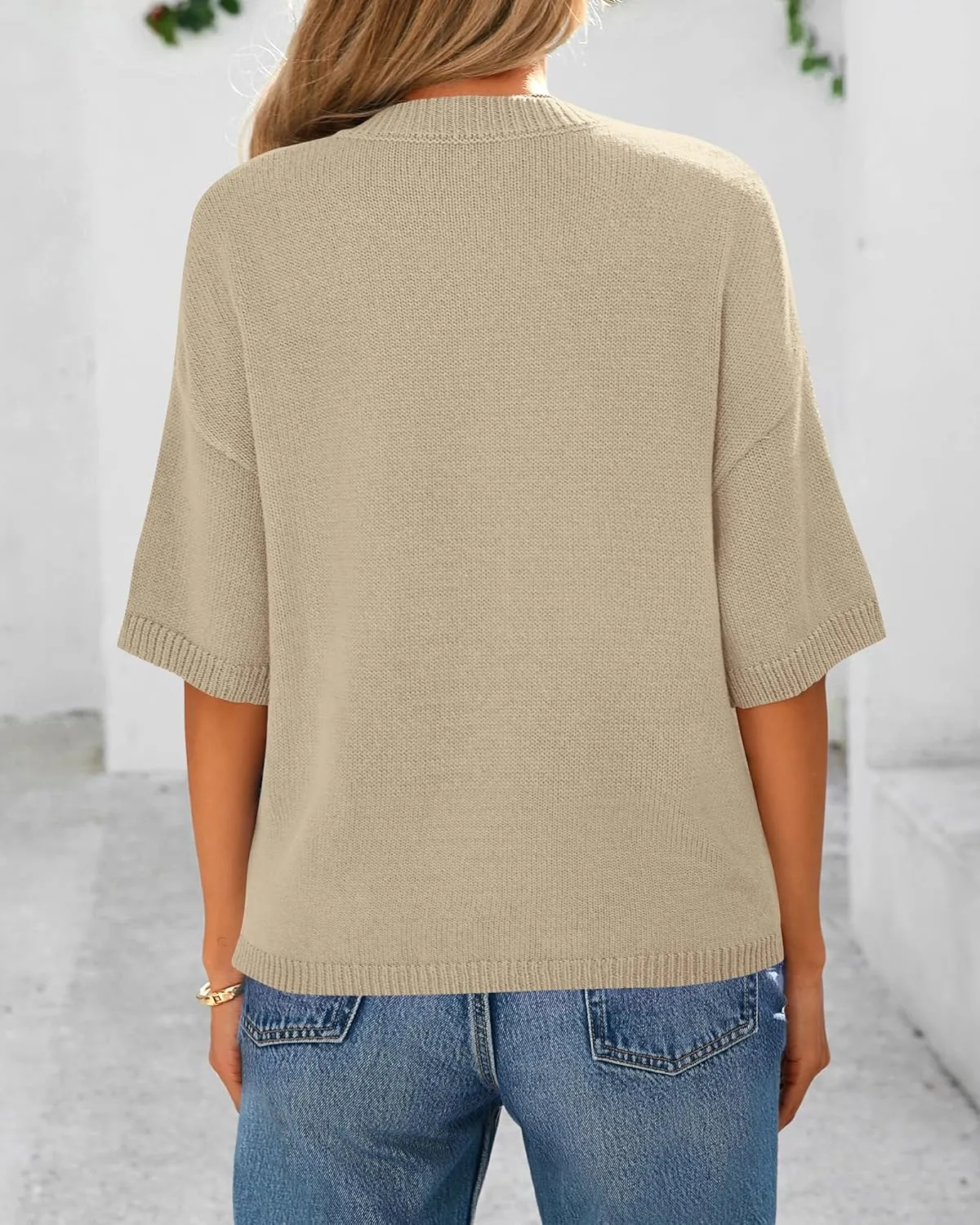 BTFBM Short Sleeve Cardigans for Women Button Up Sweaters Y2k Spring Summer 2025 Crew Neck Business Casual Work Clothes