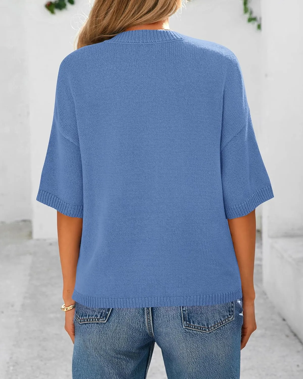 BTFBM Short Sleeve Cardigans for Women Button Up Sweaters Y2k Spring Summer 2025 Crew Neck Business Casual Work Clothes