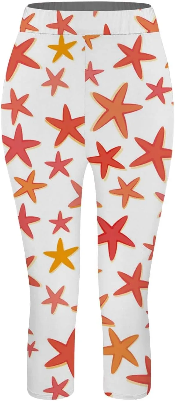 Capri Leggings for Women Women Women Capris Leggings Classic American Flag Print Yoga Running Pants Soft Capri Black