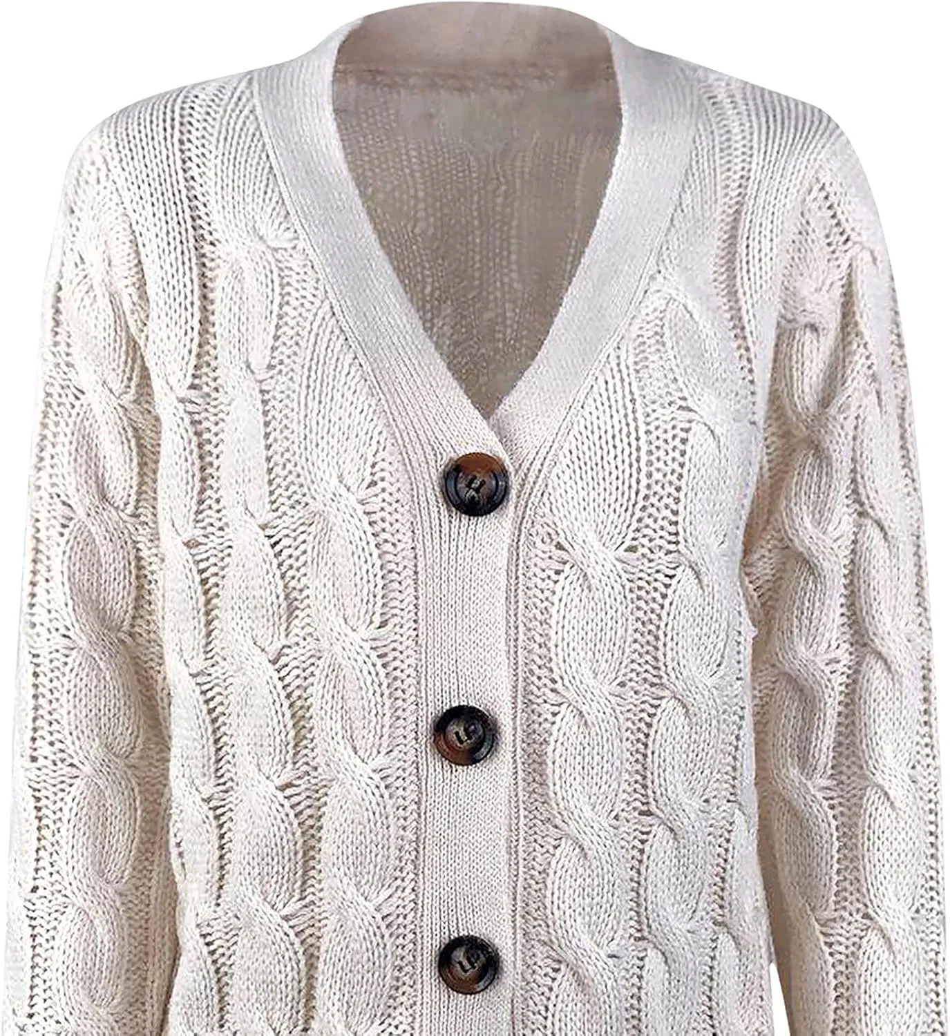 Cardigan Sweaters for Women Button Long Sleeve Cable Knit Sweater Loose Open Front Casual Fall Fashion Cardigans