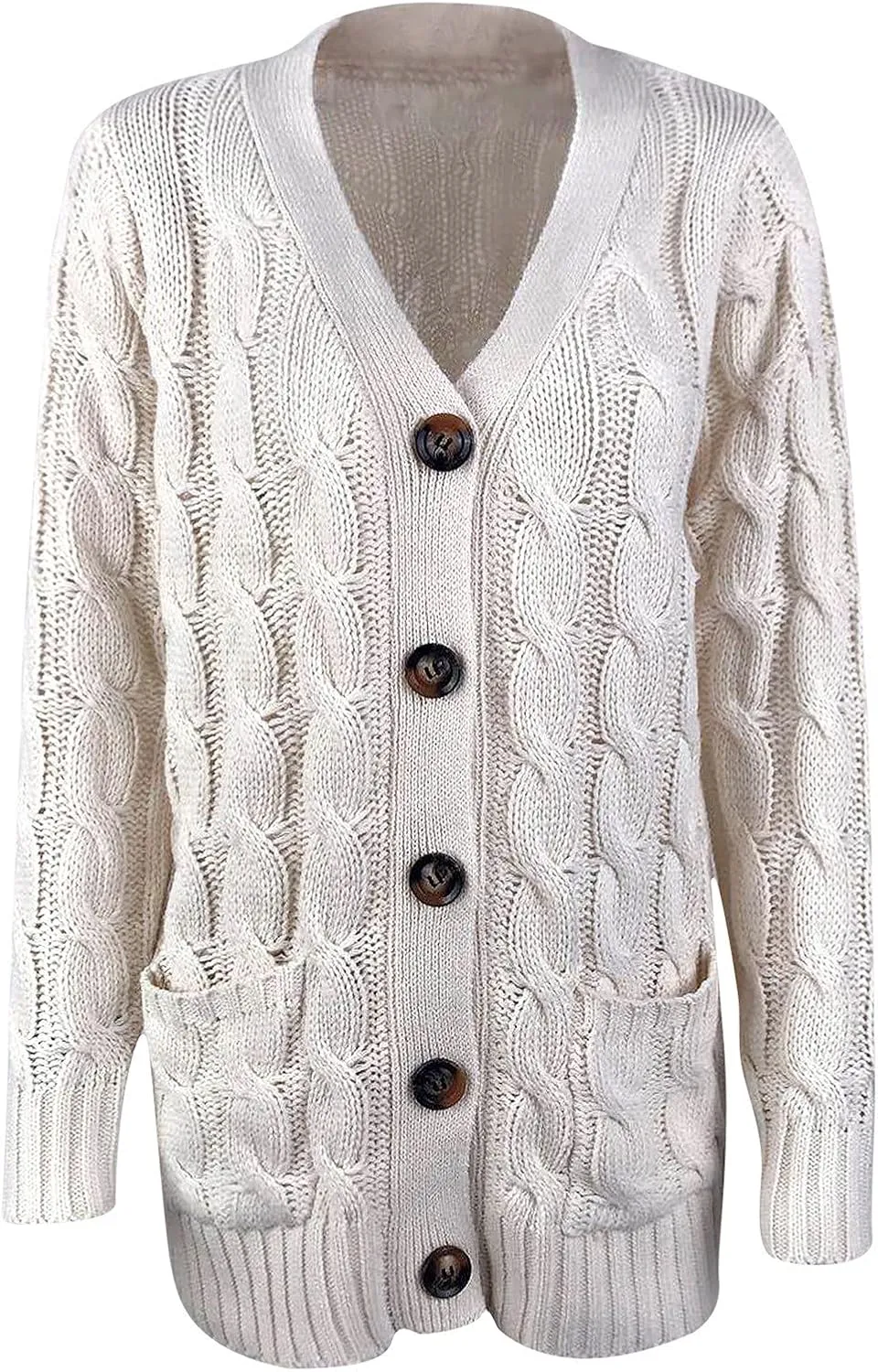 Cardigan Sweaters for Women Button Long Sleeve Cable Knit Sweater Loose Open Front Casual Fall Fashion Cardigans
