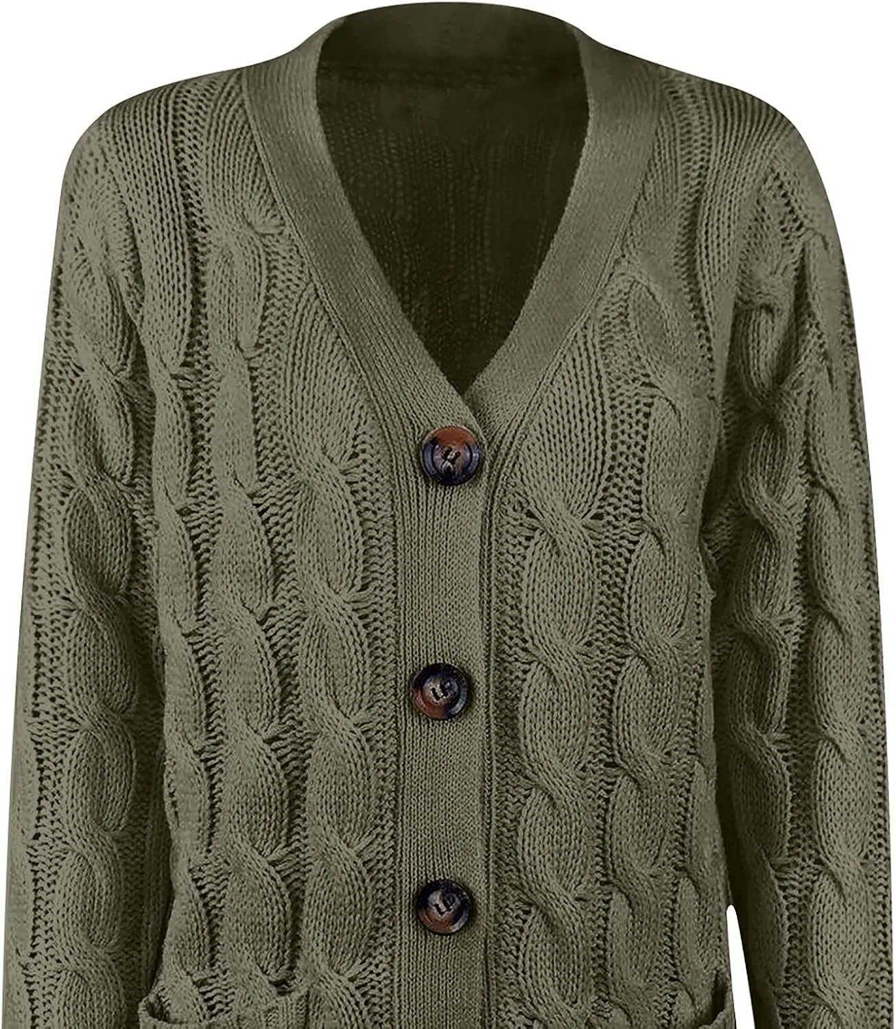 Cardigan Sweaters for Women Button Long Sleeve Cable Knit Sweater Loose Open Front Casual Fall Fashion Cardigans