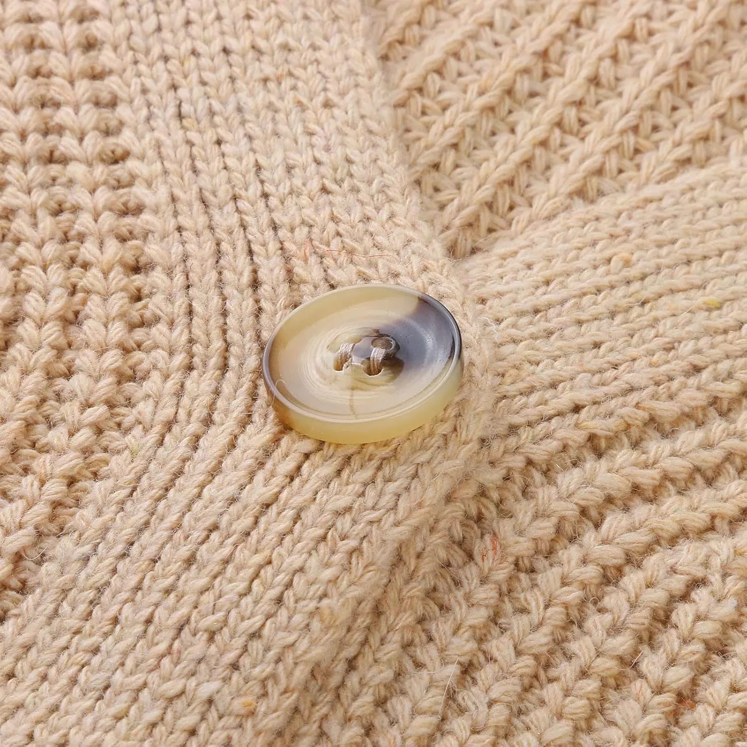 Cardigan Sweaters for Women Lightweight Open Front Chunky Knit Long Sleeve V Neck Button Loose Cropped Cardigan