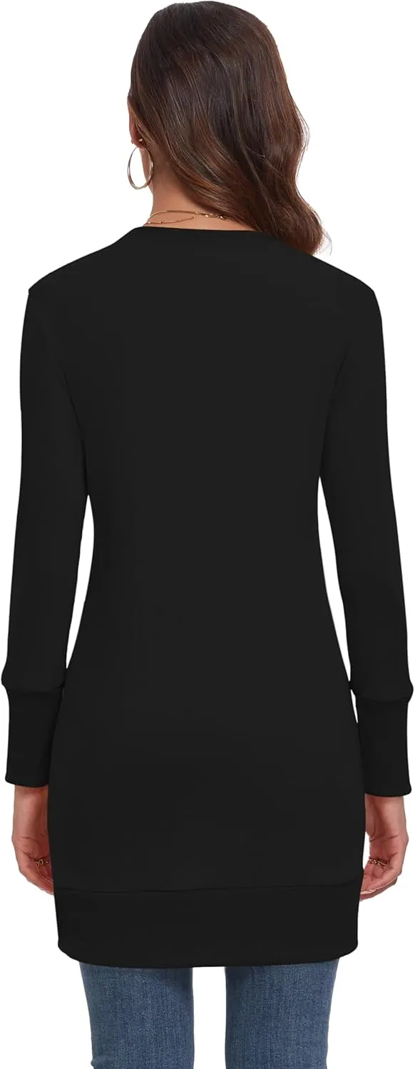 Cardigan Sweaters for Women Open Front Snap Button Knit Ribbed Cardigans Outfits