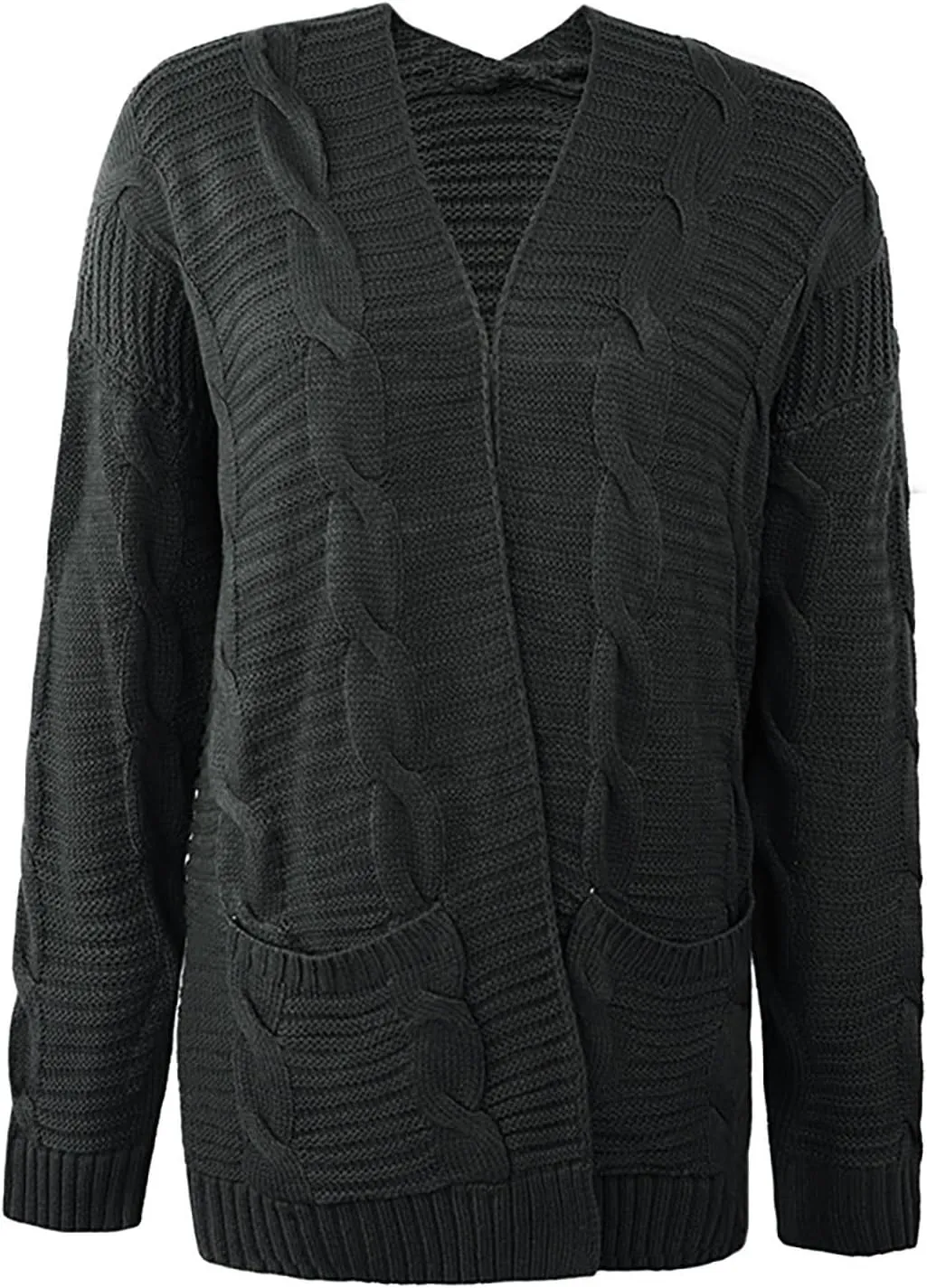 Cardigan Sweaters for Women Trendy Cable Knit Sweater Fall Clothes 2024 Long Sleeve Jackets Outerwear with Pockets