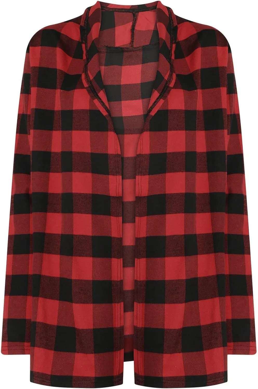 Checkered Cardigan for Women 2024 Trendy Long Sleeve Loose Soft Flannel Shirt Buffalo Plaid Fall Outfits with Pockets