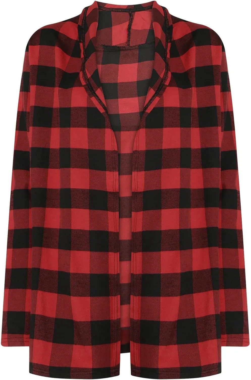 Checkered Cardigan for Women 2024 Trendy Long Sleeve Loose Soft Flannel Shirt Buffalo Plaid Fall Outfits with Pockets