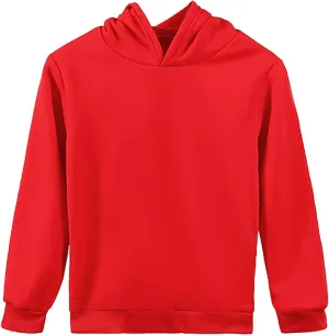Children's Kids Hoodie Solid Color Long Sleeve Basic Plush Hoodies Pullover Soft Sweatshirt Fall Winter Clothes