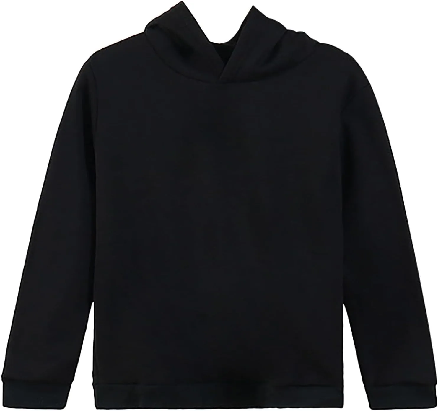 Children's Kids Hoodie Solid Color Long Sleeve Basic Plush Hoodies Pullover Soft Sweatshirt Fall Winter Clothes