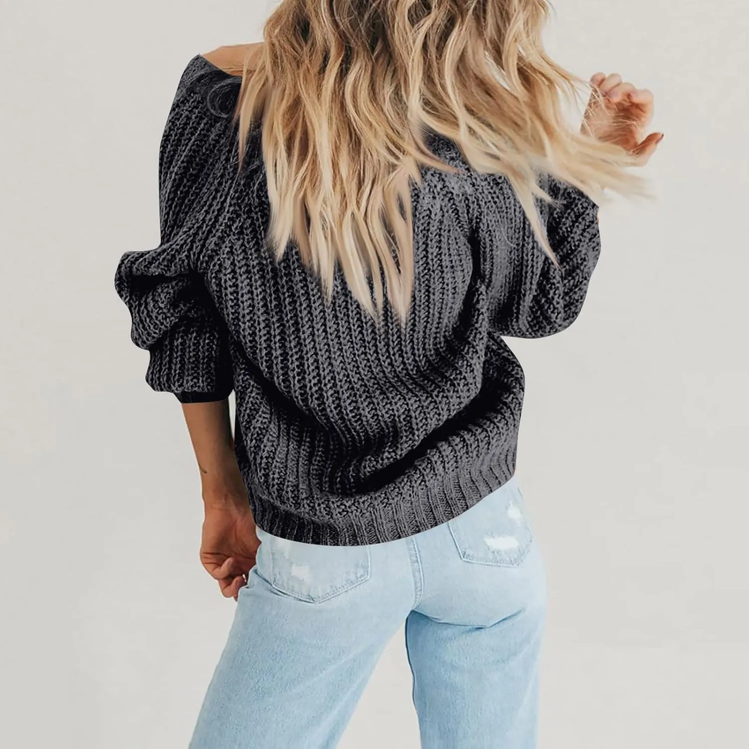 Chunky Cardigan Sweaters for Women Cable Knit Open Front Cardigan with Pockets Oversized Loose Long Sleeve Sweaters
