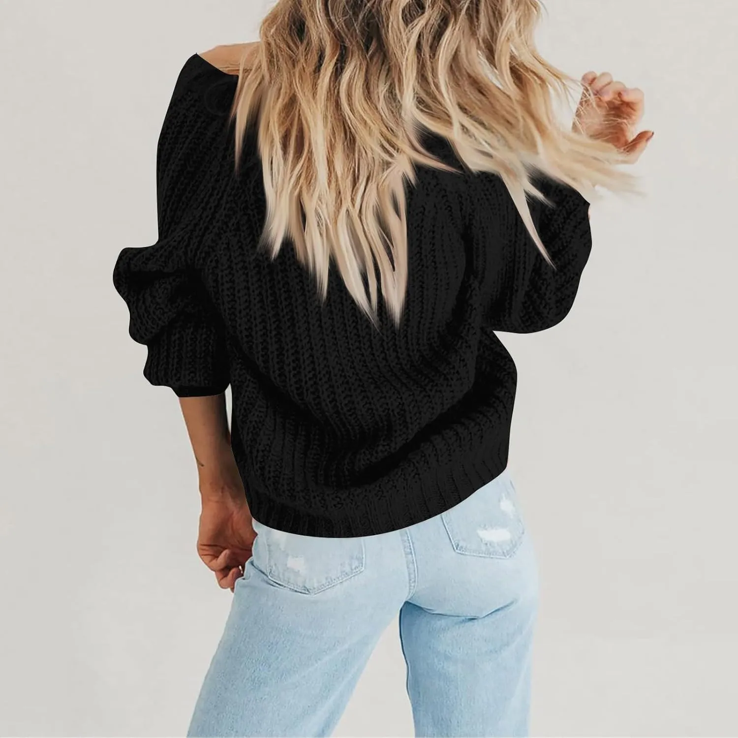 Chunky Cardigan Sweaters for Women Cable Knit Open Front Cardigan with Pockets Oversized Loose Long Sleeve Sweaters