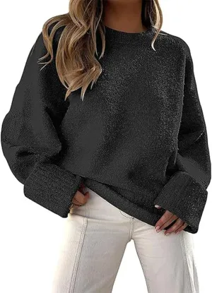 Chunky Sweater Womens Fall Oversized Crewneck Long Sleeve Pullover Fashion Sweaters