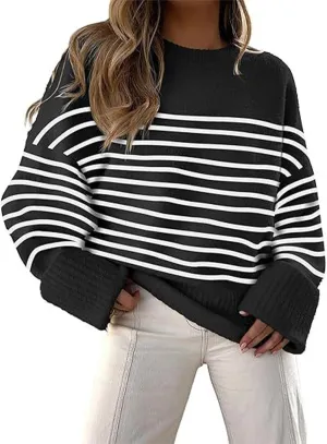 Chunky Sweater Womens Fall Oversized Crewneck Long Sleeve Pullover Fashion Sweaters
