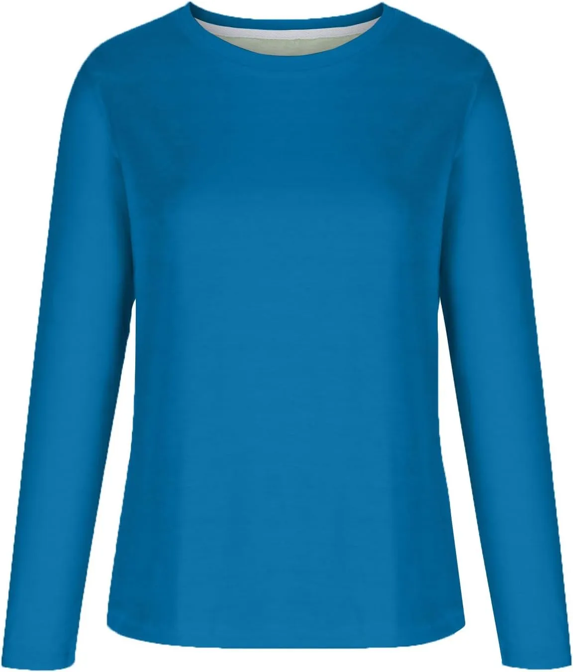 Crew Neck Sweatshirts Women Loose Soft Long Sleeve Basic Shirts Comfy Pullover Tops Fall Fashion Outfits Clothes 2024