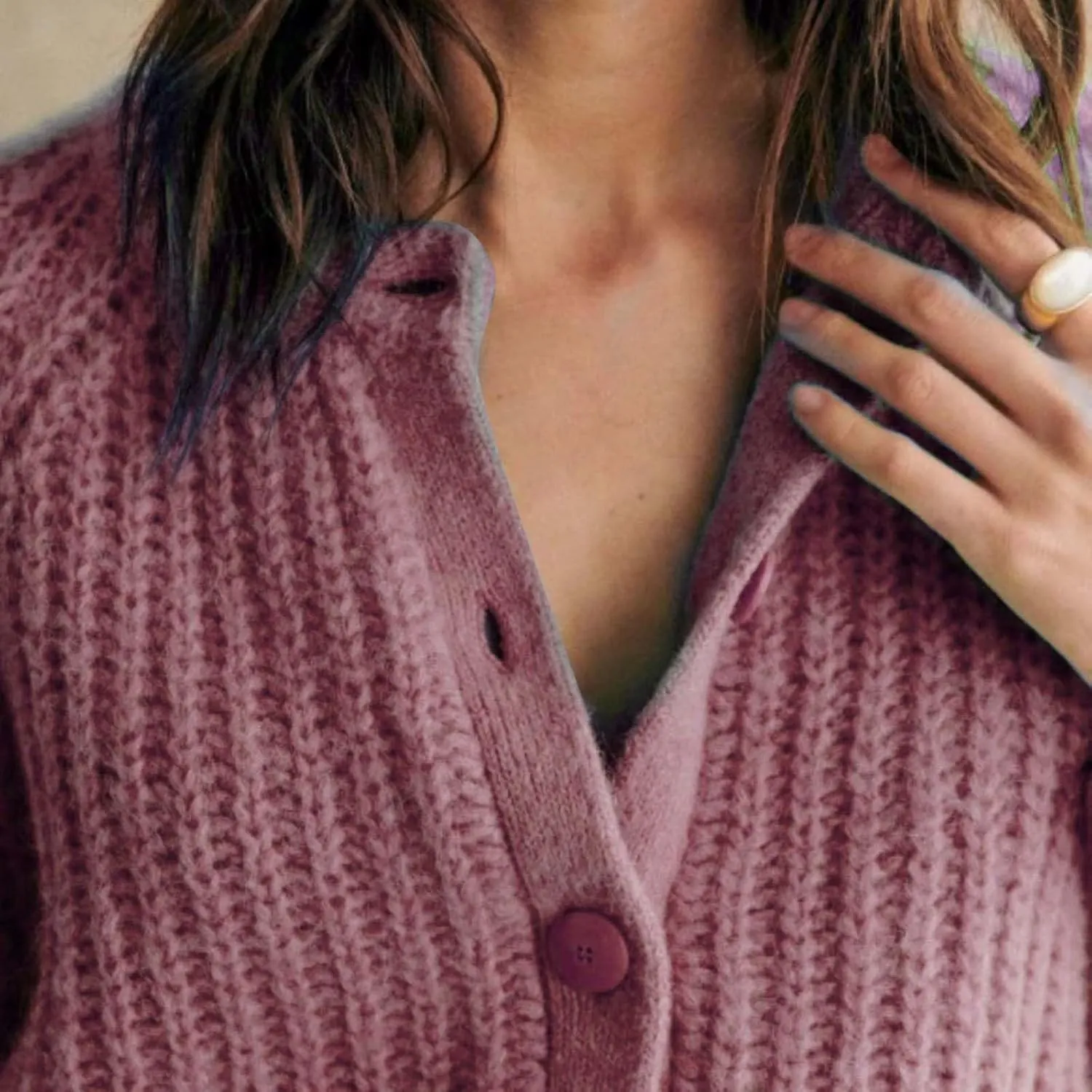 Crochet Cardigan Sweaters for Women Tops Chunky Knitted Crew Neck Long Sleeve Open Front Coat Button Down Jackets