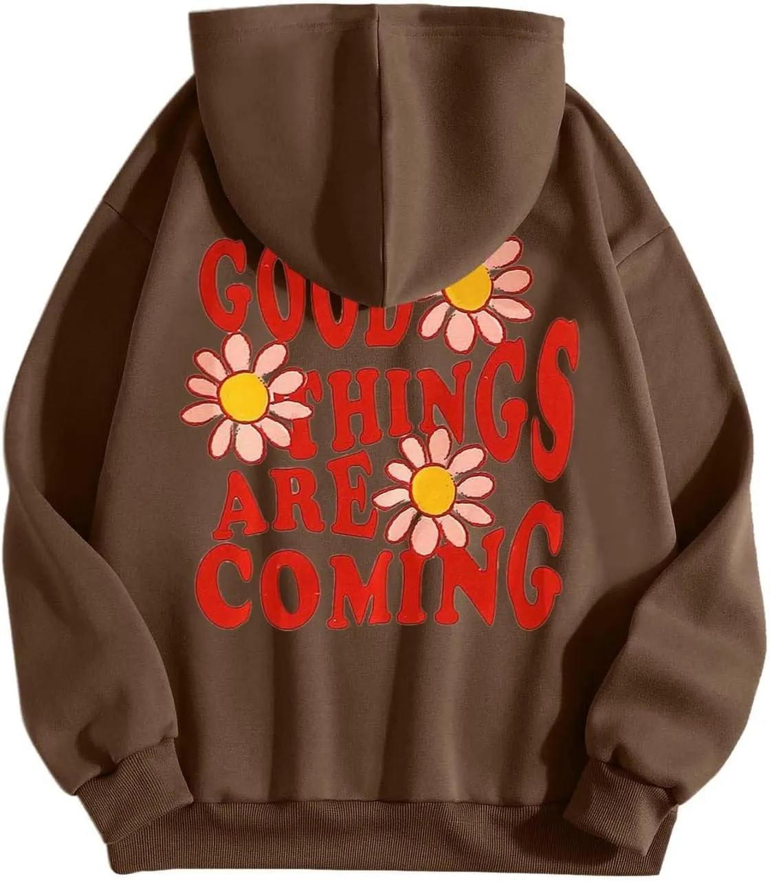 Cute Temperament Letter Print Sweatshirt for Womens Crewneck Casual Soft Hoodie Long Sleeve Comfort Pullover Home Suits