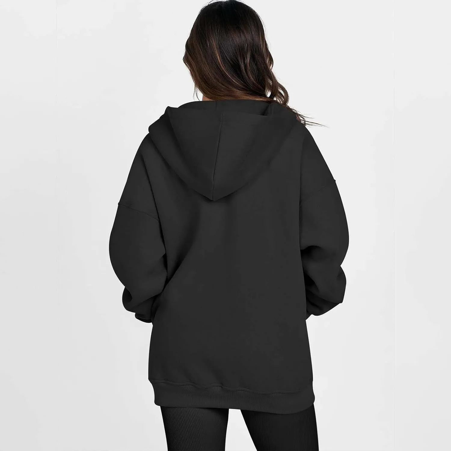 Fall Sweatshirts for Women Full Zip Up Hoodies Oversized Sweatshirt Y2K Clothing Casual Classic Jacket with Pockets