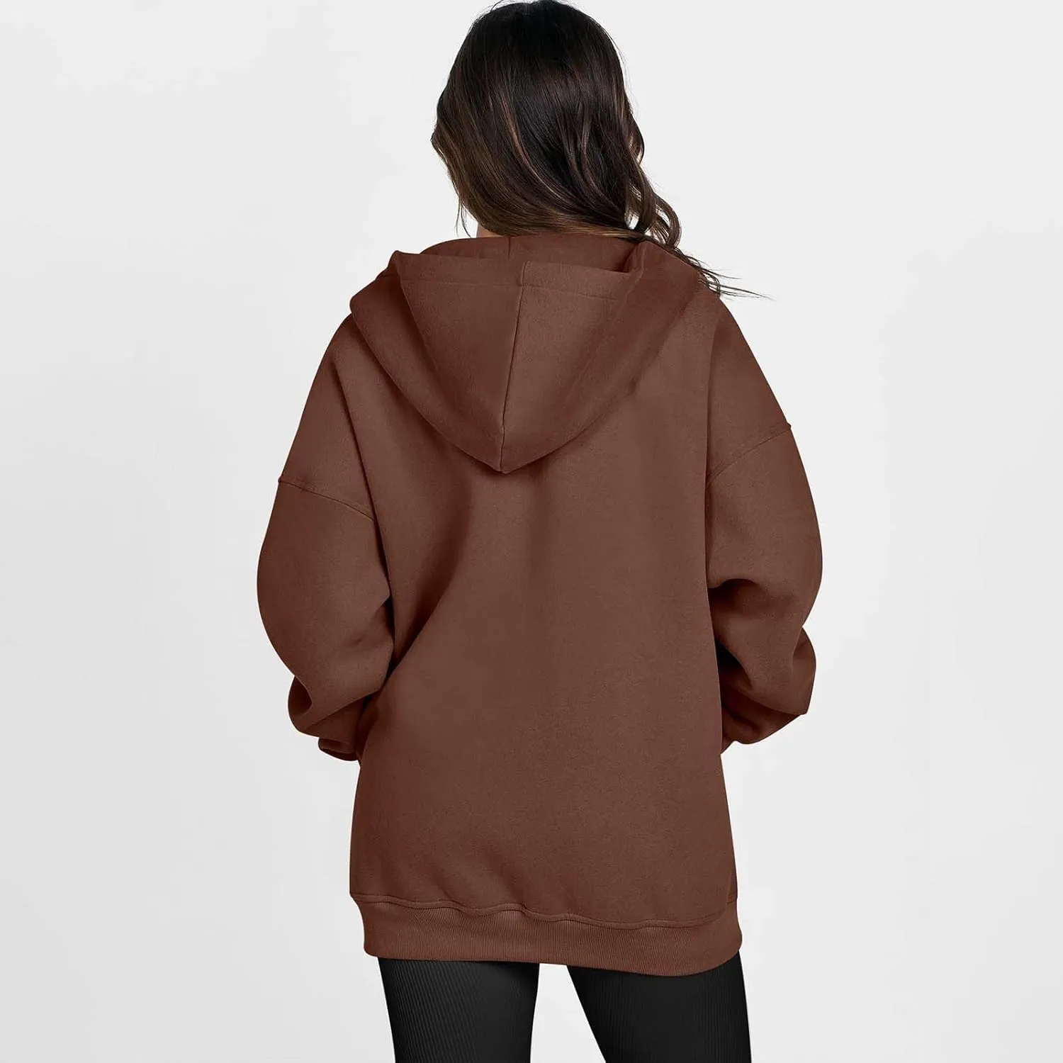 Fall Sweatshirts for Women Full Zip Up Hoodies Oversized Sweatshirt Y2K Clothing Casual Classic Jacket with Pockets