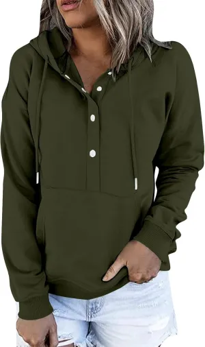 Fashion Casual Hoodies for Women Long Sleeve Pullover Tops Drawstring Hooded Sweatshirts Fall Fashion Outfits 2024