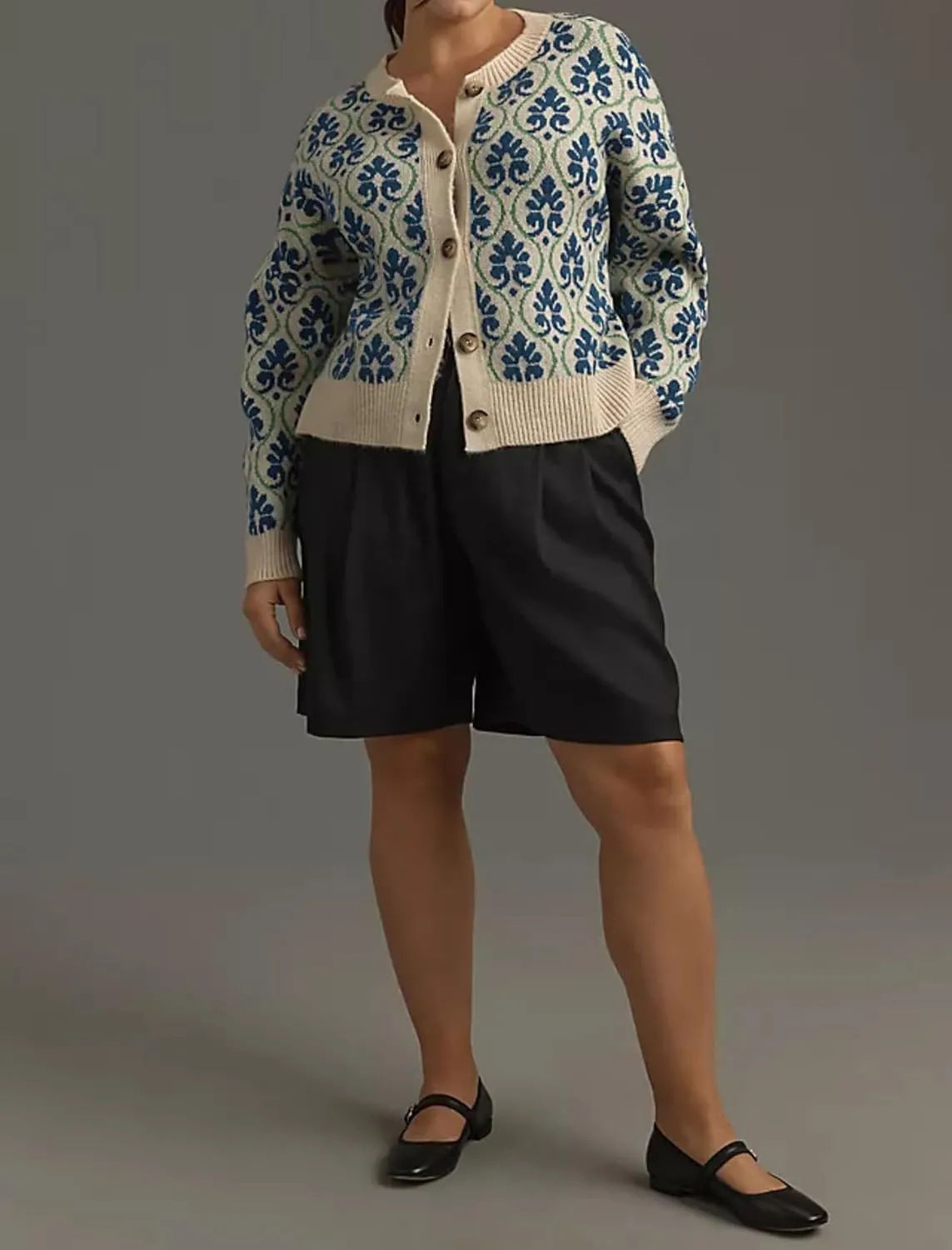Floral Cardigan Sweaters for Women Lightweight Button Up Flower Printed Pattern Cardigans Fall Knit Sweater Tops