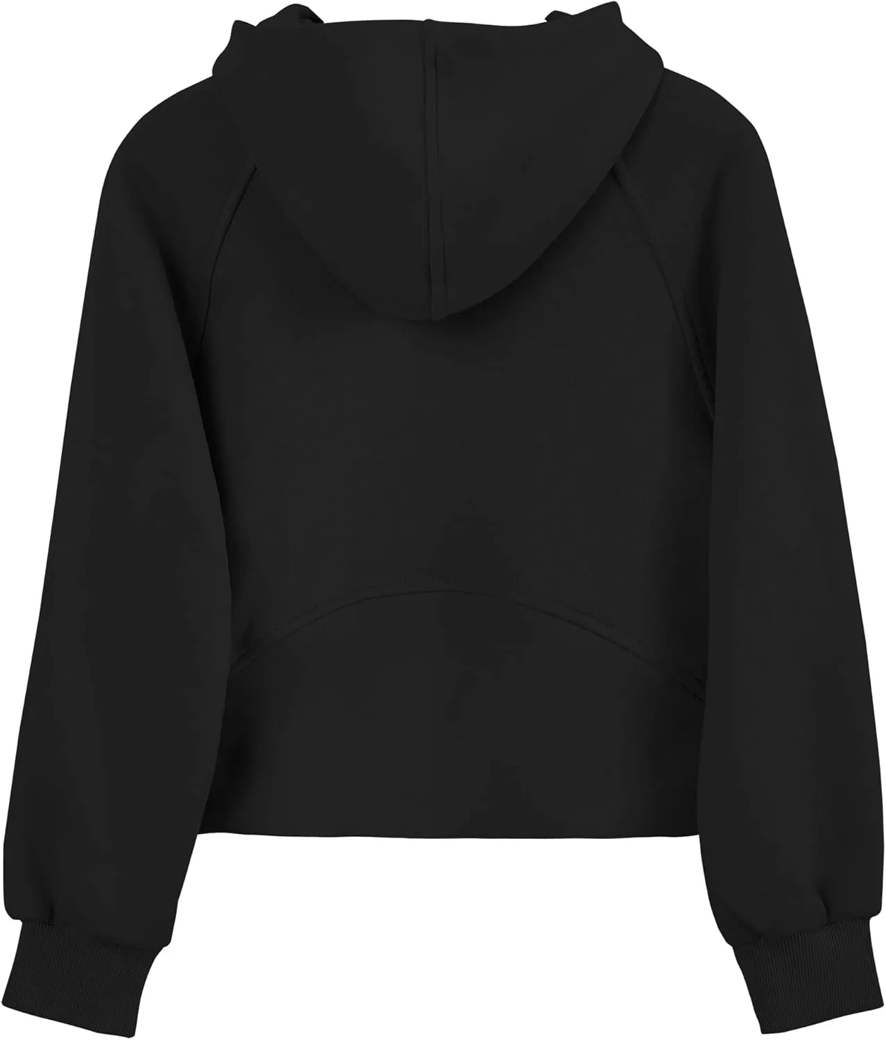 Girls' Hoodies Sweatshirts Half Zipper Pullover Crop Tops for Teen Girls Long Sleeve Sweater Thumb Hole