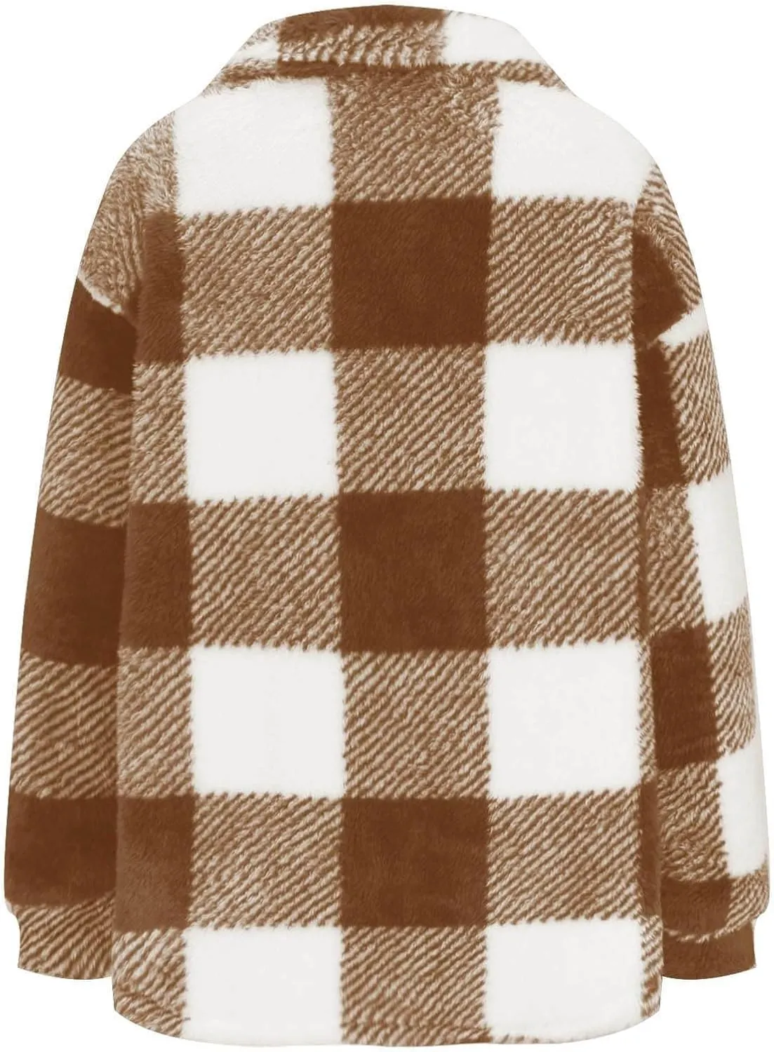 GOFULY Womens Winter Coats Casual Fuzzy Fleece Hoodies Button up Fall Sherpa Jackets Warm Plaid Cardigans Trendy Outerwear