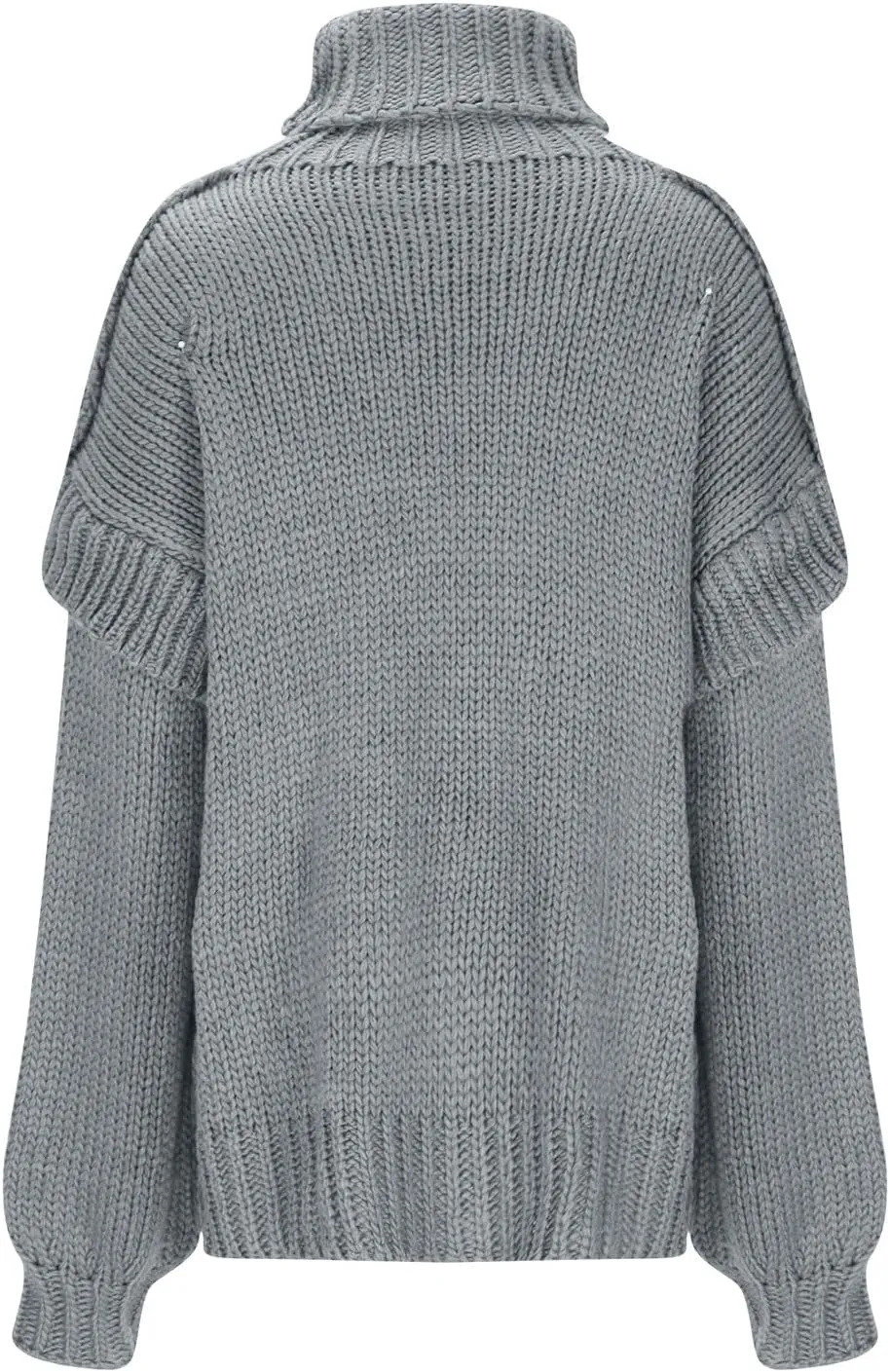 HGps8w Women's Chunky Knit Oversized Turtleneck Sweaters - Fall Winter Loose Cozy Long Sleeve Pullover Jumper Tops