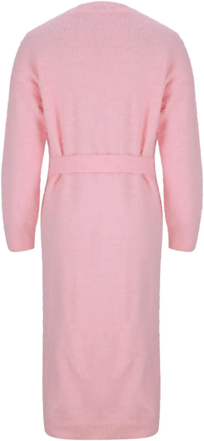 HGps8w Women's Fuzzy Soft Long Sweater Cardigans Casual Long Sleeve Open Front Knitted Outerwear Jackets