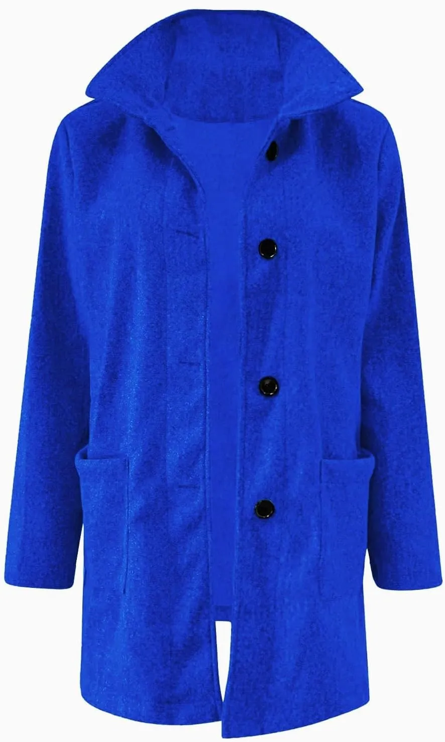 HXHYQKP Pea Coats for Women Basic Stand Collar Slim Fit Jacket Pea Coat Notched Lapel Trench Coat