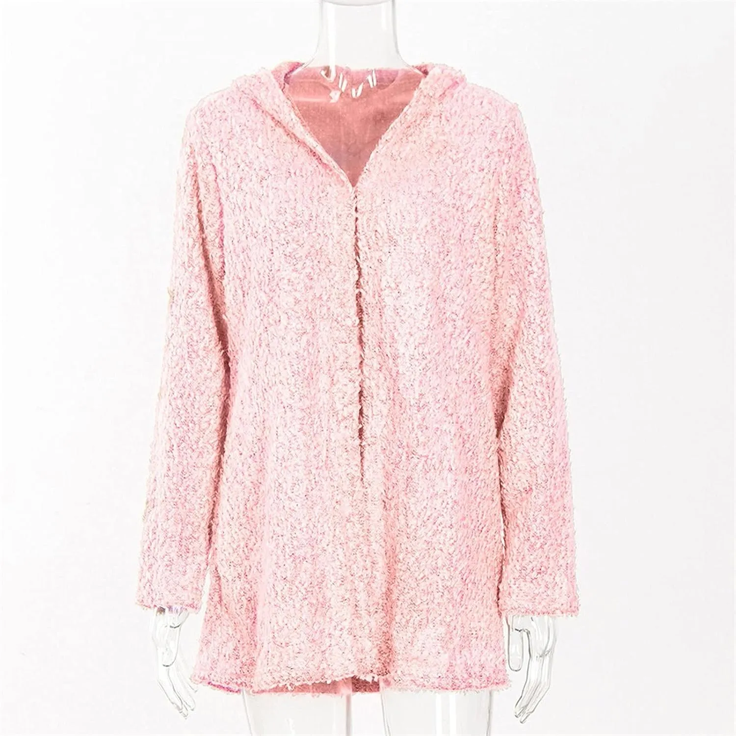 iLH Womens Hoodies Oversize Long Cardigan Long Sleeve Casual Loose Cardigan Sweater Solid Color Trendy Elegant Coat
