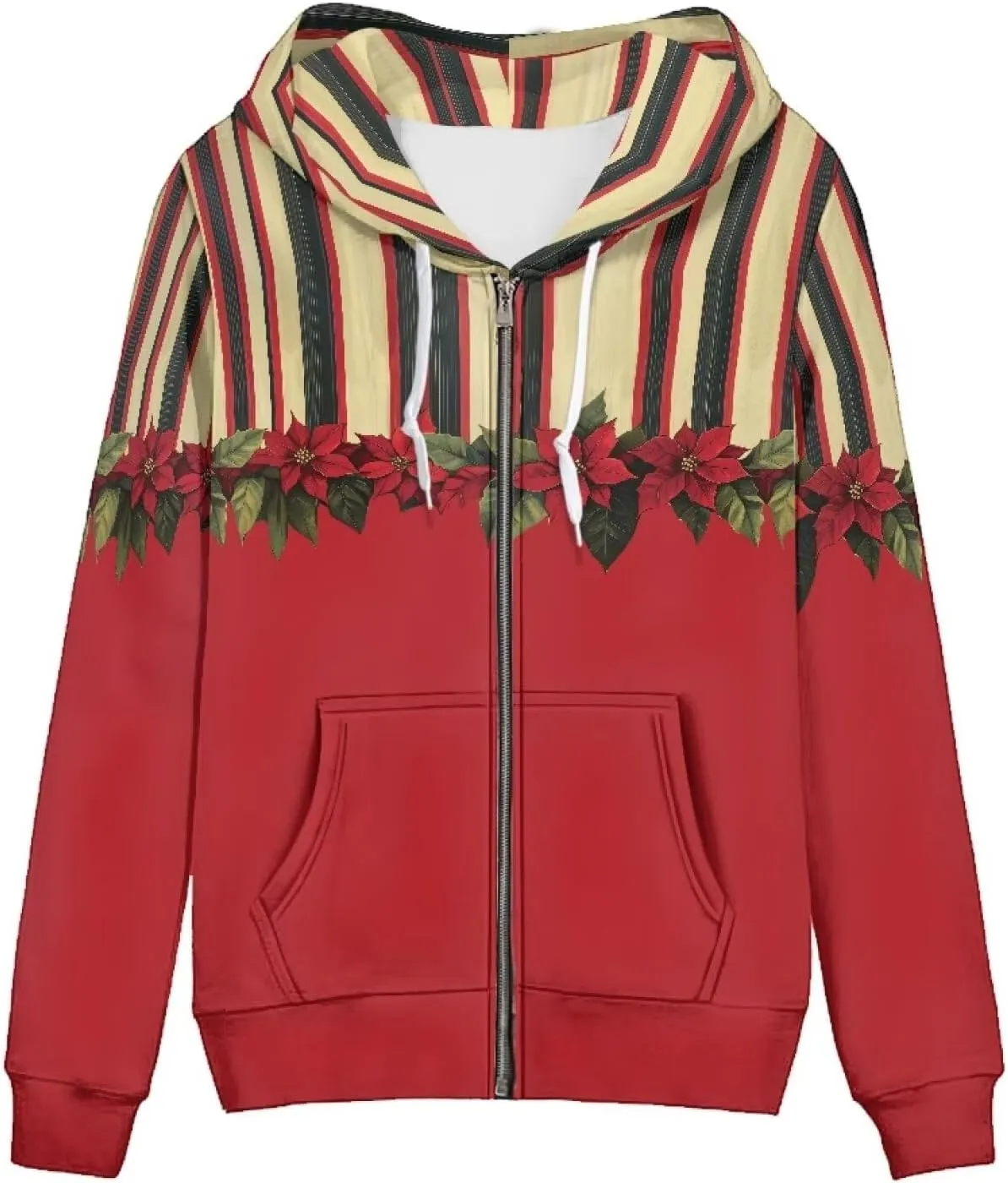 Irisjudy Women's Classic-Fit Hoodies Island Tribal, Butterflies,Music Notes Print Fall Jacket Oversized Sweatshirts XS-5XL