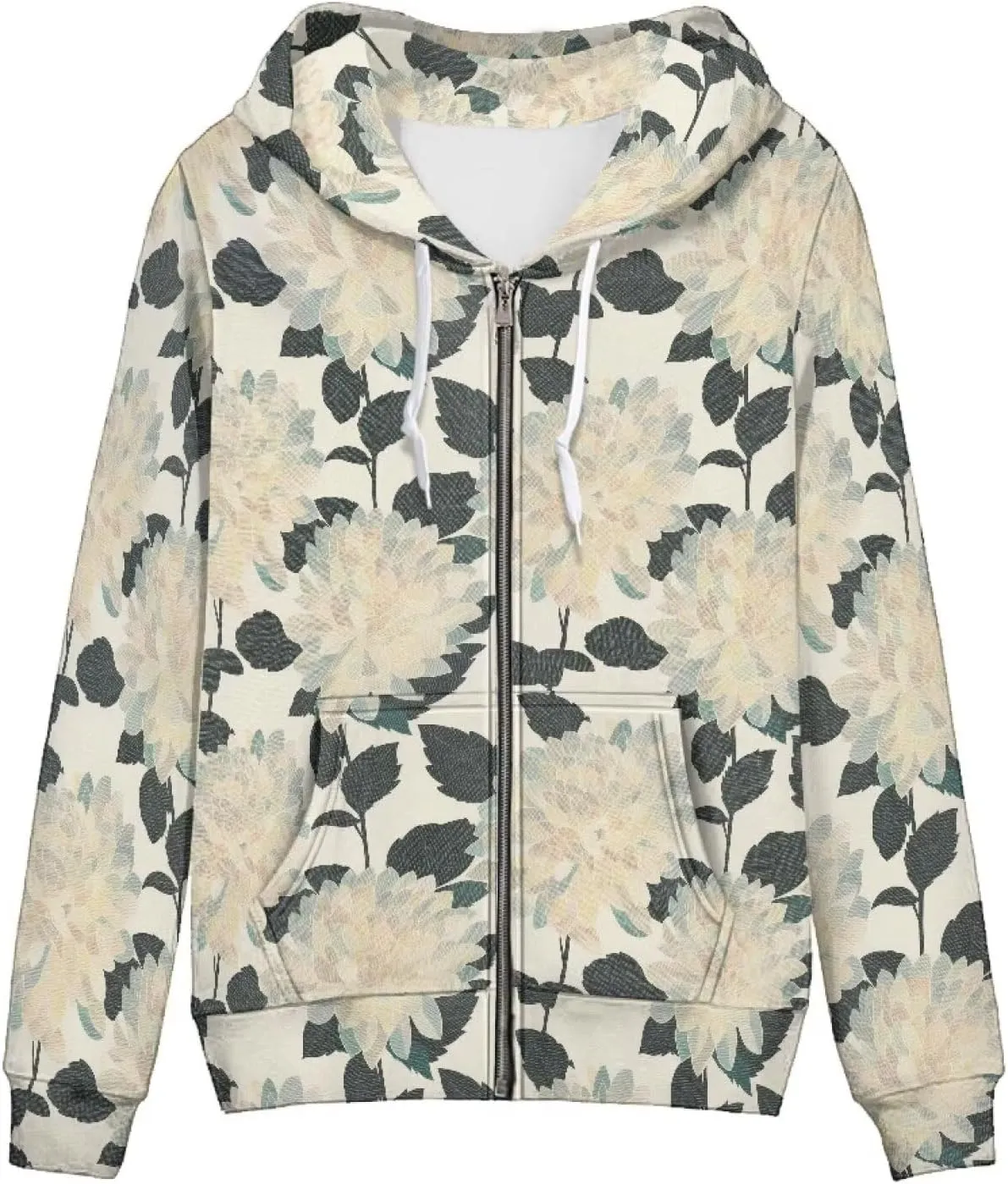 Irisjudy Women's Classic-Fit Hoodies Island Tribal, Butterflies,Music Notes Print Fall Jacket Oversized Sweatshirts XS-5XL