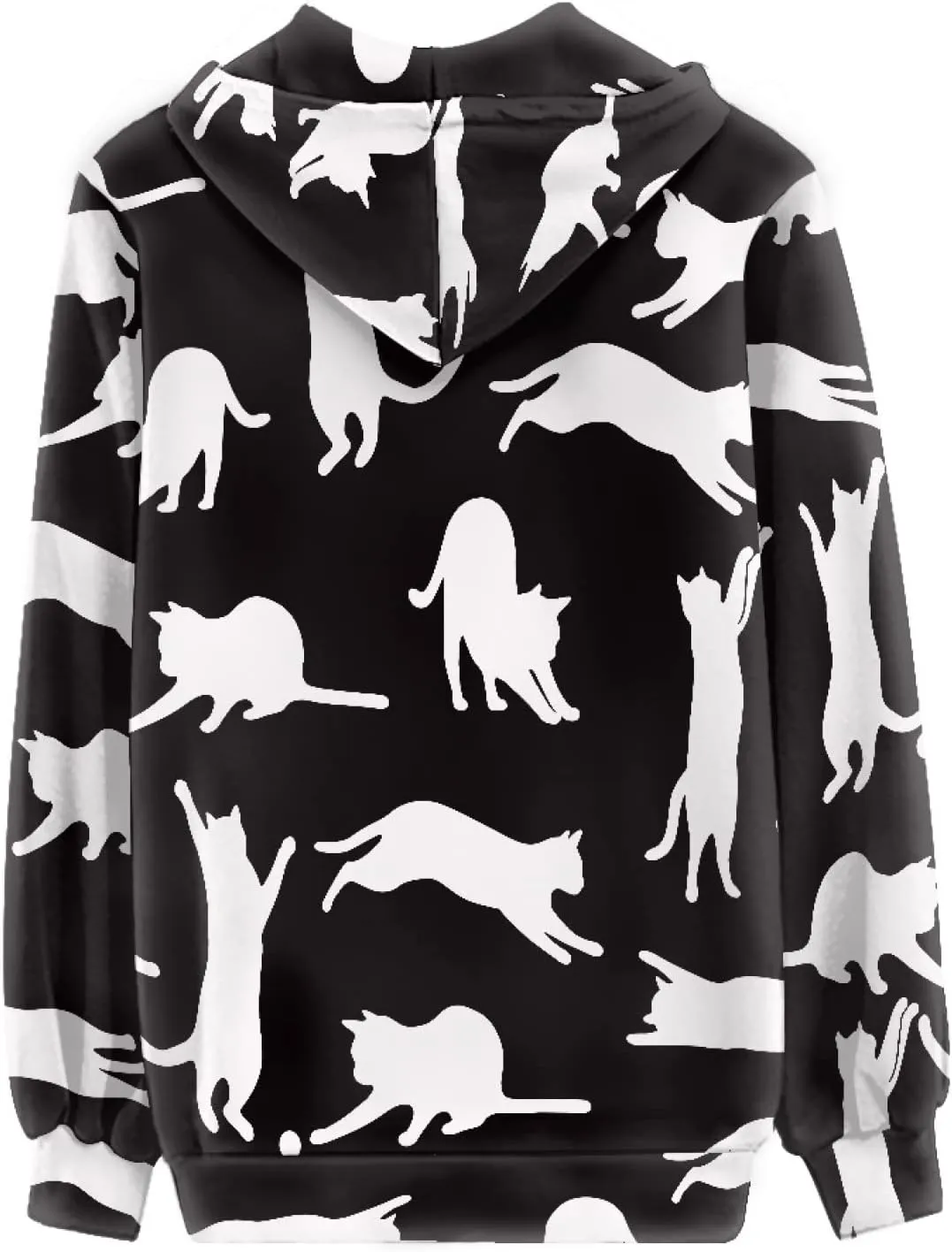 Irisjudy Women's Classic-Fit Hoodies Island Tribal, Butterflies,Music Notes Print Fall Jacket Oversized Sweatshirts XS-5XL