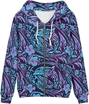 Irisjudy Women's Classic-Fit Hoodies Island Tribal, Butterflies,Music Notes Print Fall Jacket Oversized Sweatshirts XS-5XL