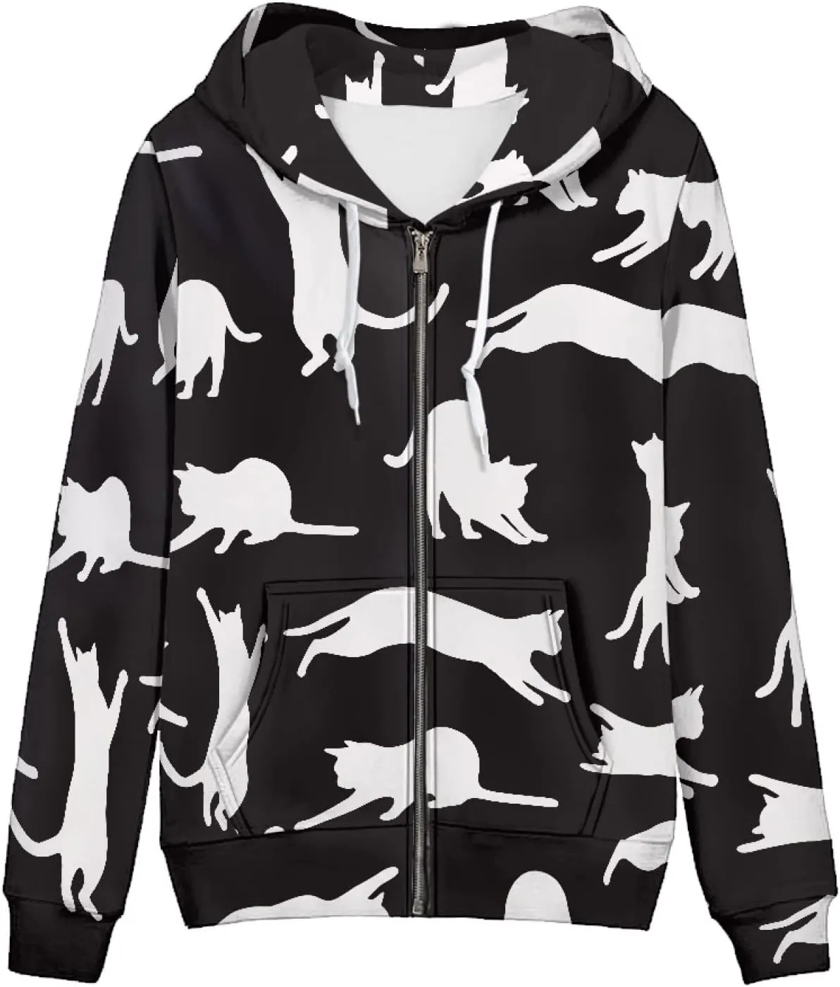Irisjudy Women's Classic-Fit Hoodies Island Tribal, Butterflies,Music Notes Print Fall Jacket Oversized Sweatshirts XS-5XL