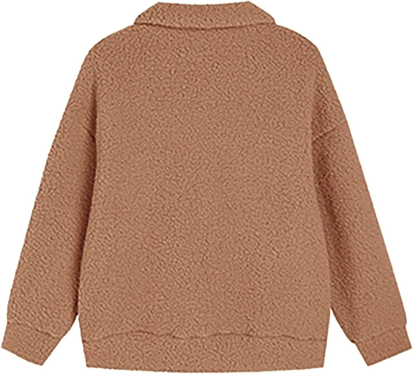 Jackets for Women Full Zip Fuzzy Fleece Sherpa Lined Cardignas Jacket Plus Size Open Front Winter Coats with Pockets