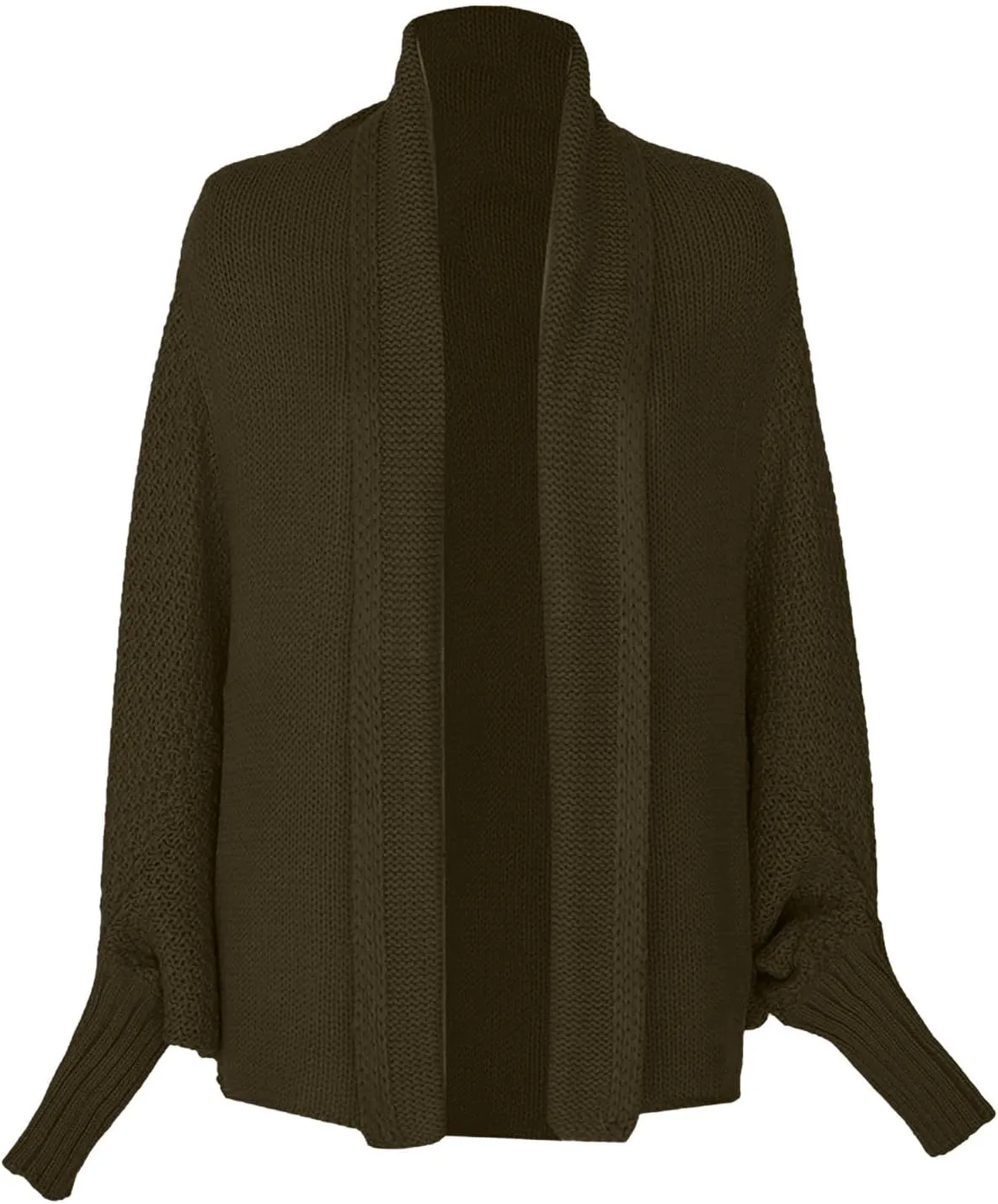JOAU Cardigan for Women Dressy Casual Open Front Long Batwing Sleeve Knitted Sweater Chunky Outwear Fall Winter Coat Top