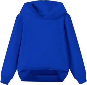 Kids Boys Girls Solid Classic Hoodies Soft Hooded Pullover Sweatshirts for Childrens Basic Cotton Hoodie School Tops