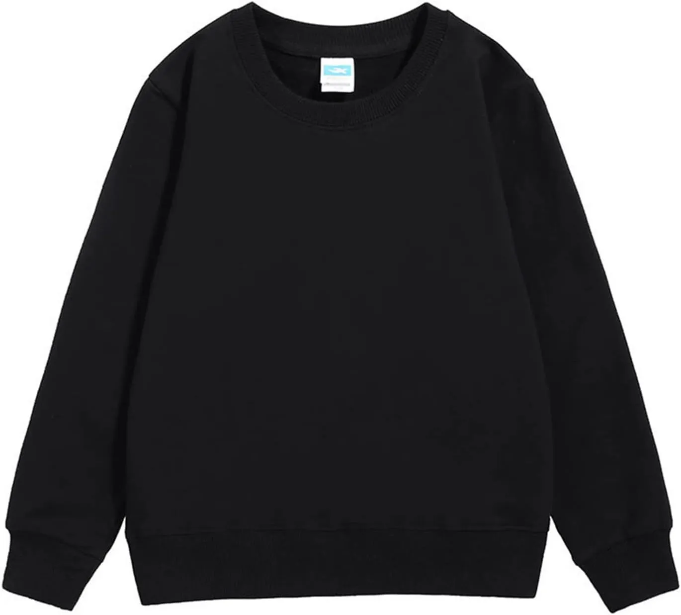 Kids Solid Long Sleeve Sweatshirt Toddler Baby Boys Girls Cotton Pullover Tops Little Girl Soft Casual Blouse Outfits